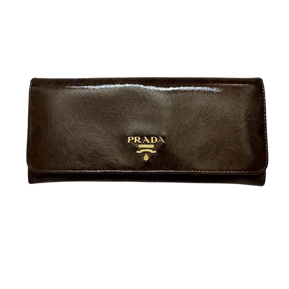 Prada Dark Brown Leather Wallet